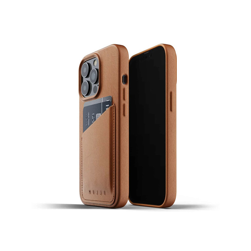 uitslag Spruit opschorten Mujjo Leather Wallet Case iPhone 13 Pro bruin