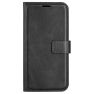 Casecentive Leren Wallet case met sluiting iPhone 16 Pro zwart sticky